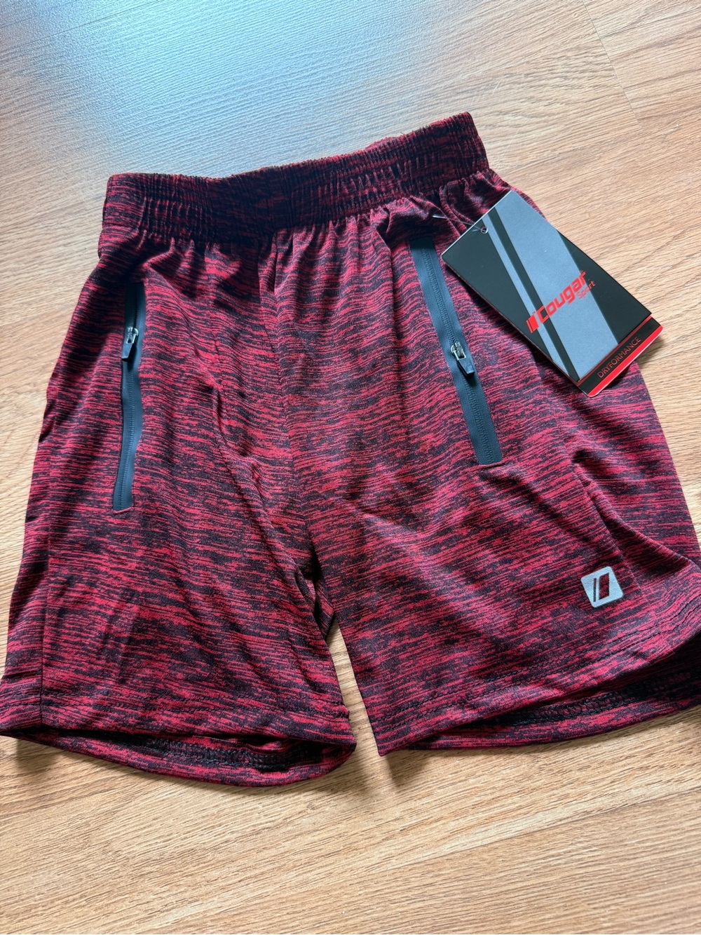 Kids Cougar Red Heather Performance Shorts 4 Boys